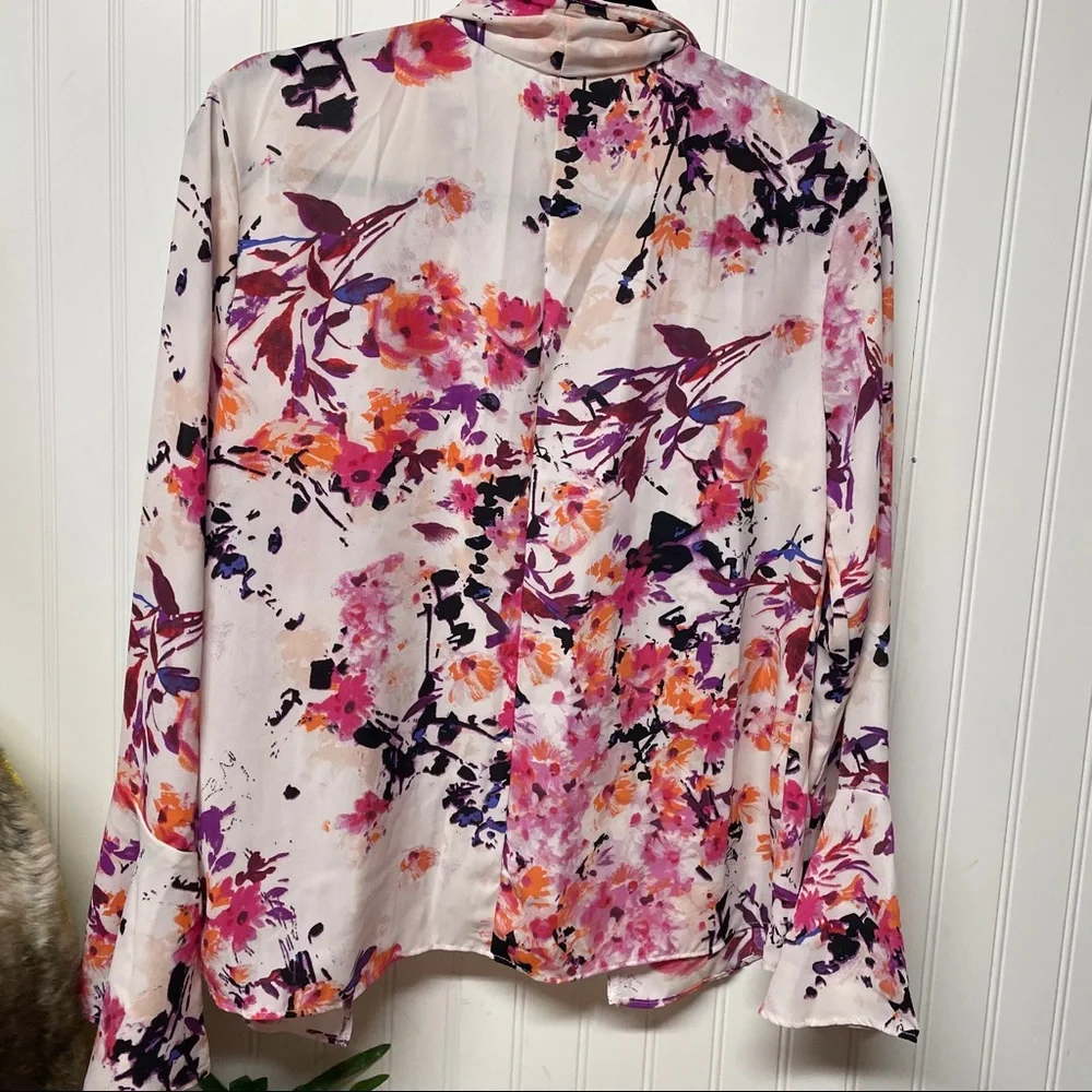 Massini Open Front Floral Blazer Size Small